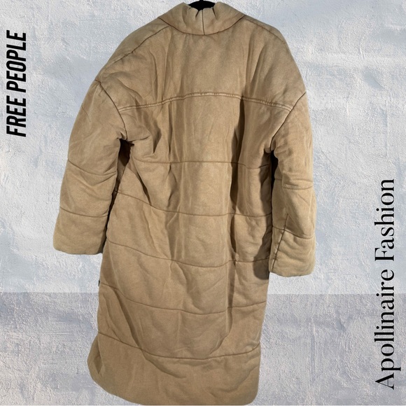 (ISO) (willing to trade) RARE FREE PEOPLE DOLMAN QUILTED DUVET COAT NWOT XS PINK - Picture 5 of 10